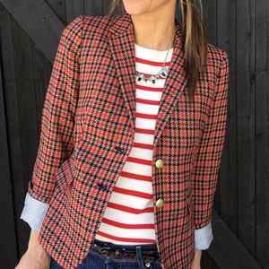 J. Crew Fitted Plaid Blazer